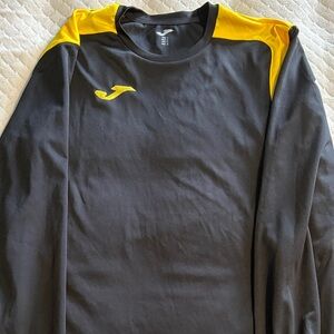 Joma Athletic Black and Yellow Men's Shirt size Medium